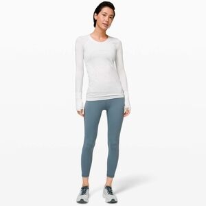 Lululemon Train Times Pant 25" Legging Color Blue Charcoal Size 6 W5BJOS